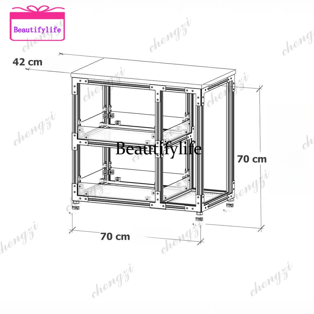 Japanese Tea - A55 Aluminiumprofil-Ozeanplatten-Teetresen, japanischer Trolley, beweglicher Teetisch,