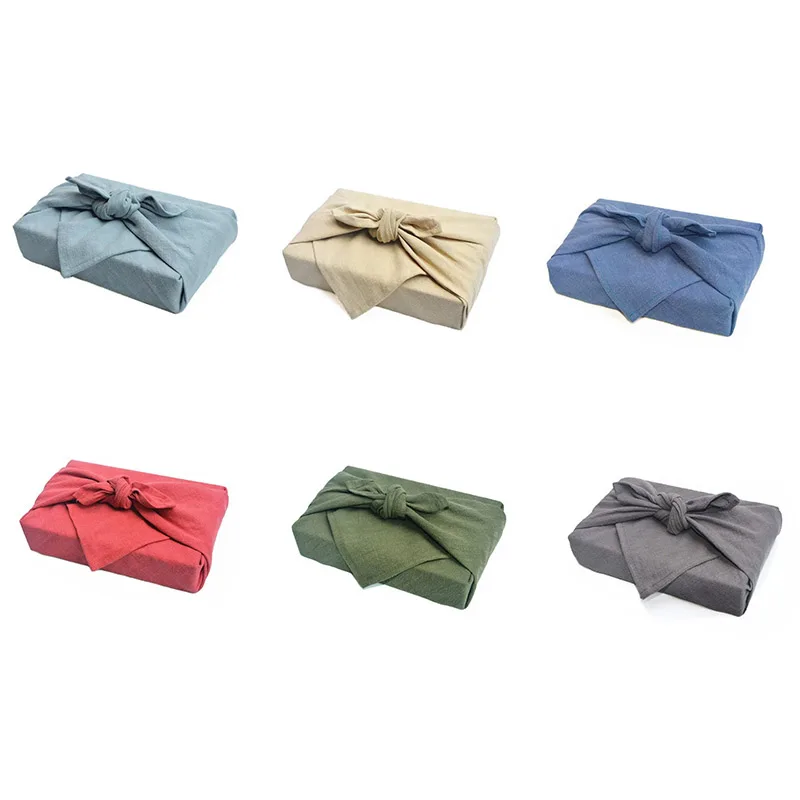 Furoshiki - Japanisches Furoshiki-Taschentuch aus Baumwolle und Leinen,