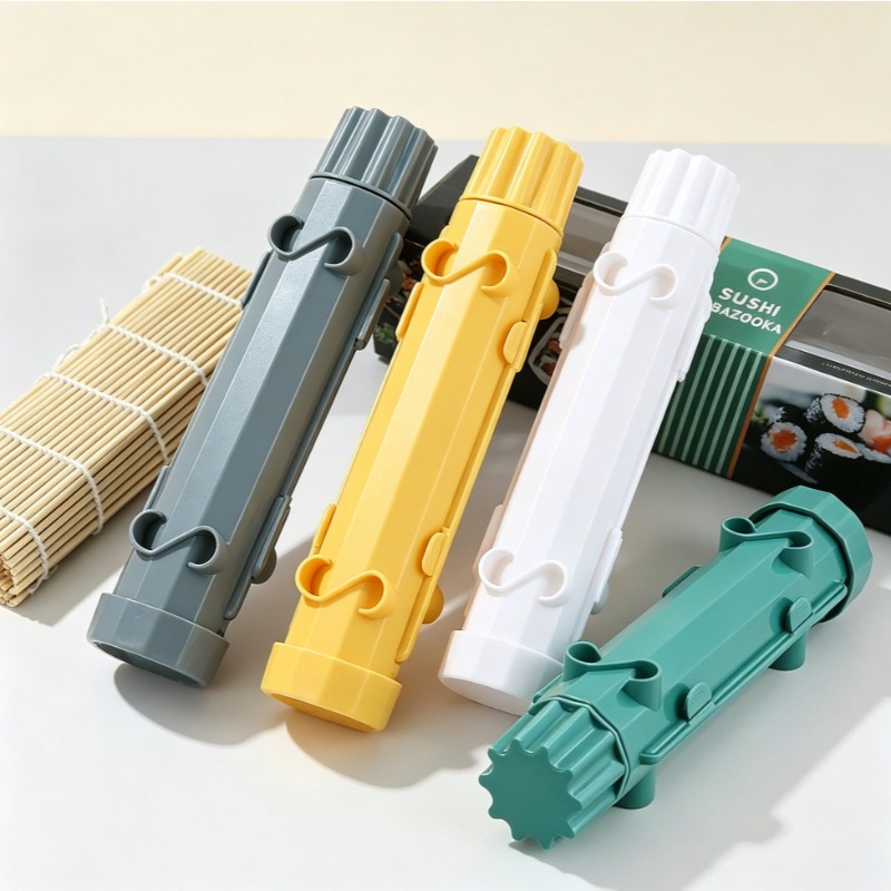 Sushi Making Kit - Sushi-Herstellungsset, Sushi-Rollmatte, Sushi-Rollform, Lebensmittelqualität Kunststoff, Reis,
