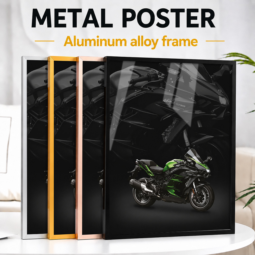 Japanese Fan - Grüner japanischer H2 SX Motorrad-Rahmen-Metalldruck, individuelle,