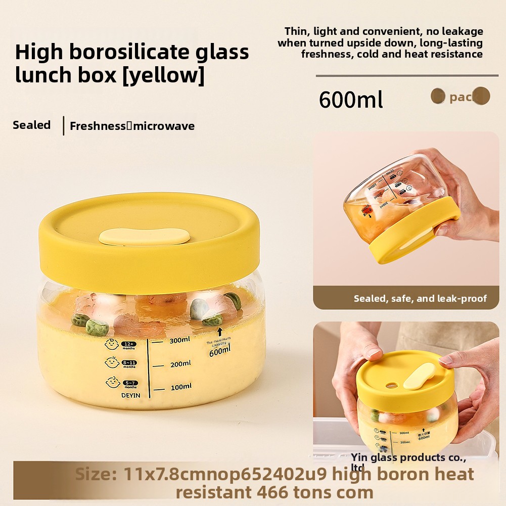 Bento Box - Frischhaltedose aus Glas, luftdicht, auslaufsicher, Futternapf,