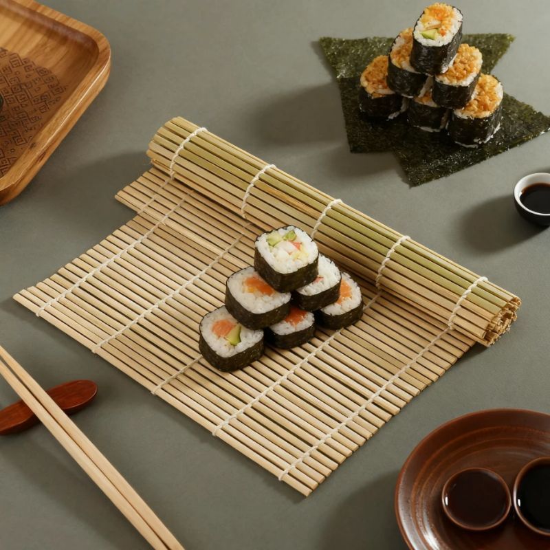 Natürliche Bambus-Sushi-Matte, – Sushi Making Kit Bewertung und Preis